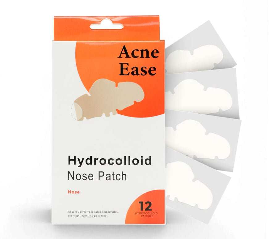AcneEase Hydrocolloid Nose Patches (12 Pack)