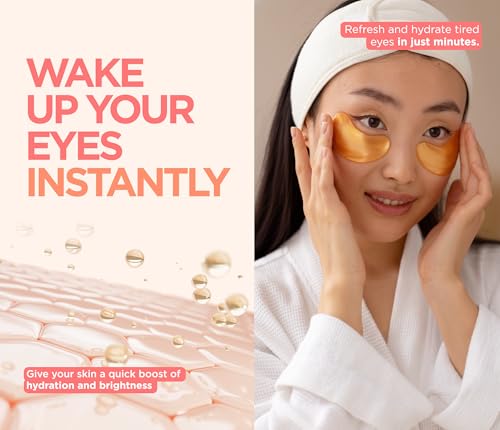 AcneEase Parches para Ojeras — Hidrogel de Colágeno Oro (24 Pares)