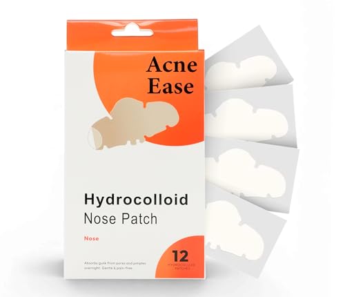 AcneEase Hydrocolloid Nose Patches (12 Pack)