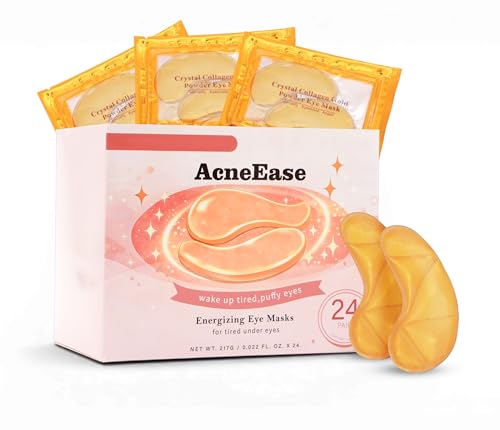 AcneEase Under Eye Patches — Collagen Gold Hydrogel (24 Pairs)