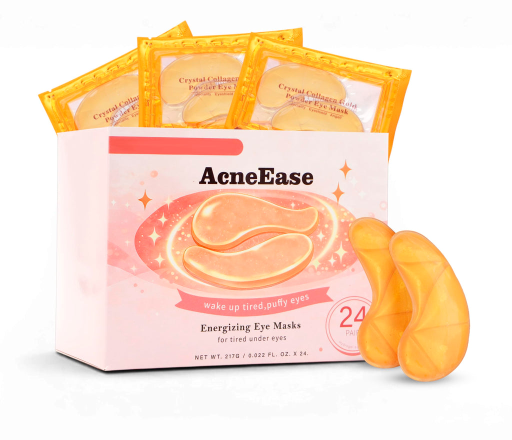 AcneEase Parches para Ojeras — Hidrogel de Colágeno Oro (24 Pares)