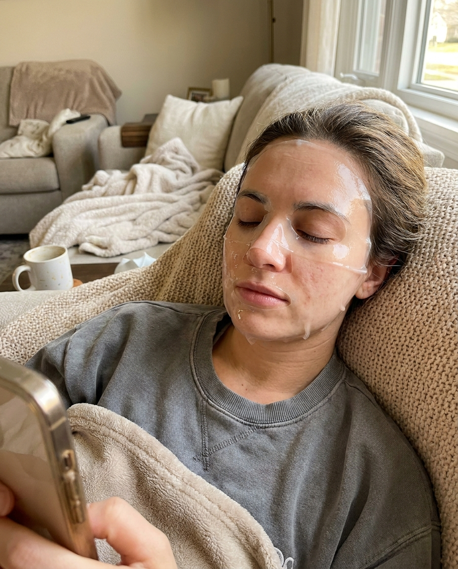 Usando a máscara Bio-Collagen