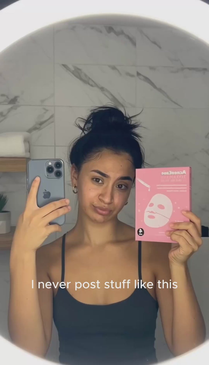 Real customer video — AcneEase Bio-Collagen mask, one use