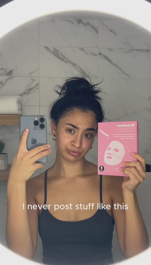 Real customer video — AcneEase Bio-Collagen mask, one use