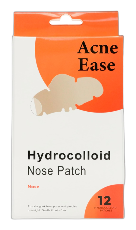 AcneEase Hydrocolloid Nose Patches (12 Pack)